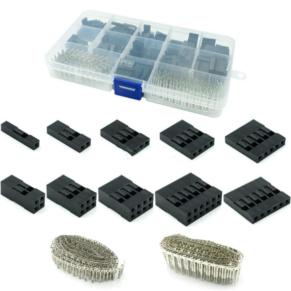 200/620PCS 2.54mm Terminal Connector Female Pin Connector Male Crimp Pins SM Type Connector 1-6P with Box Pin Header Connector