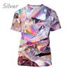 3D Printed Colorful T-shirts For Men Funny Personalized Gradient Tee Tops Short Sleeve Round Neck Casual T-shirts Y2K Clothing