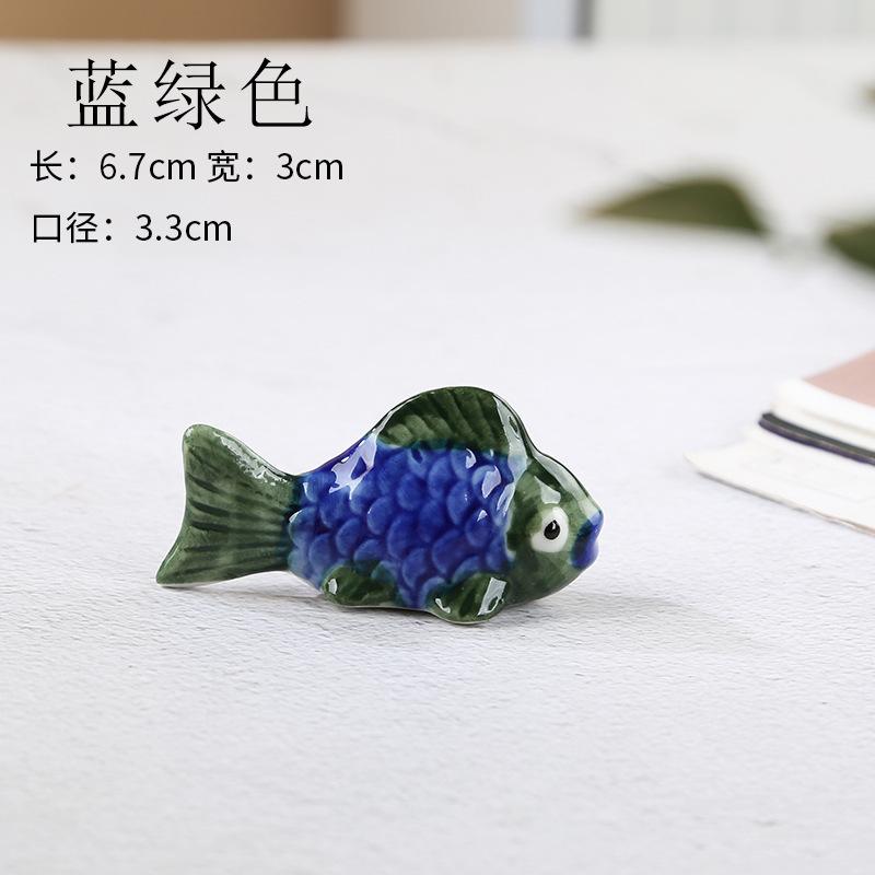Chopstick Rest Chopsticks Pillow Cartoon Goldfish Forks Holder Kitchen Stand Spoon Rest Ceramic Home Hotel Decoration Pen Holder