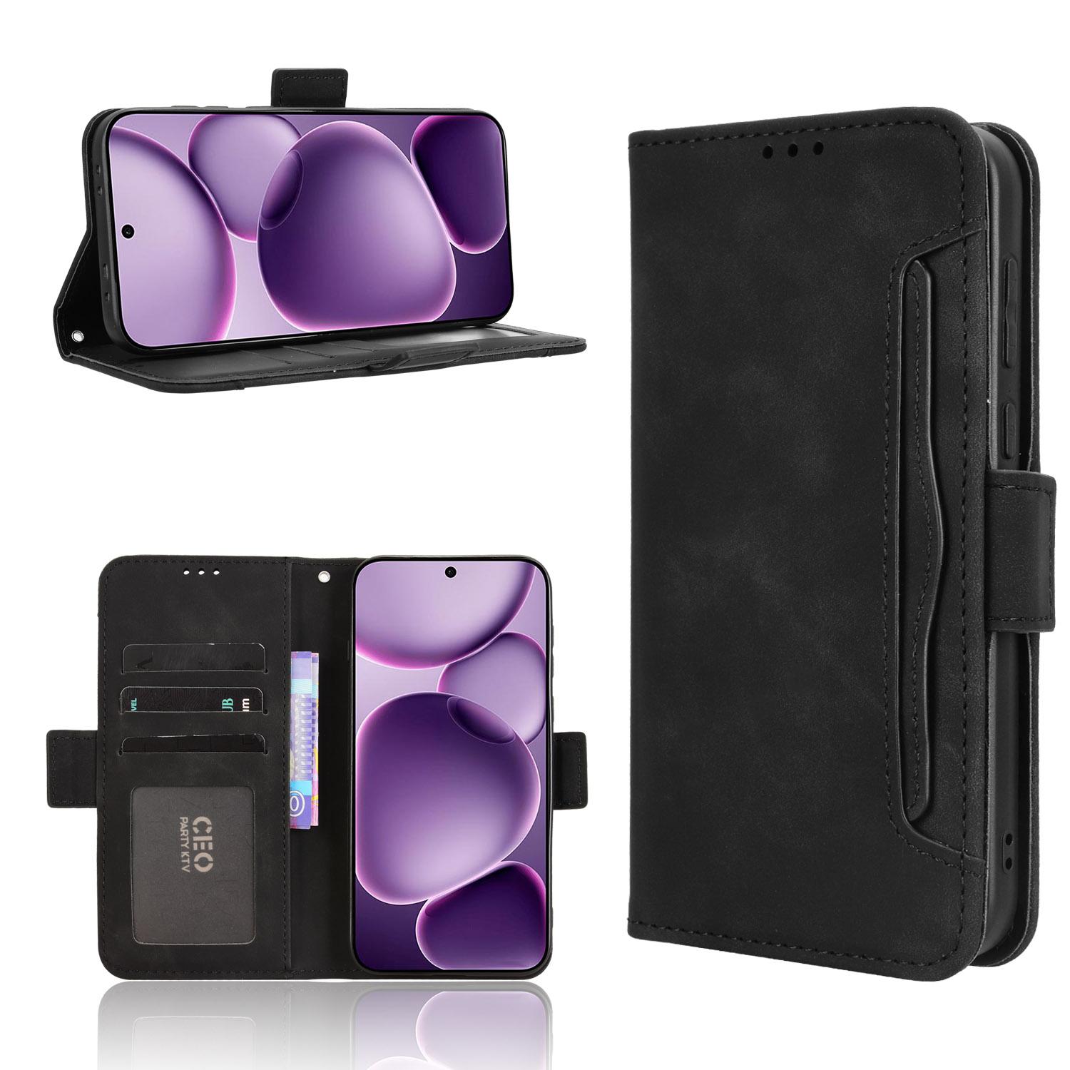 

For Oppo Find X8s+ 5G Leather Case Phone Wallet Cover with Multiple Card Slots Red