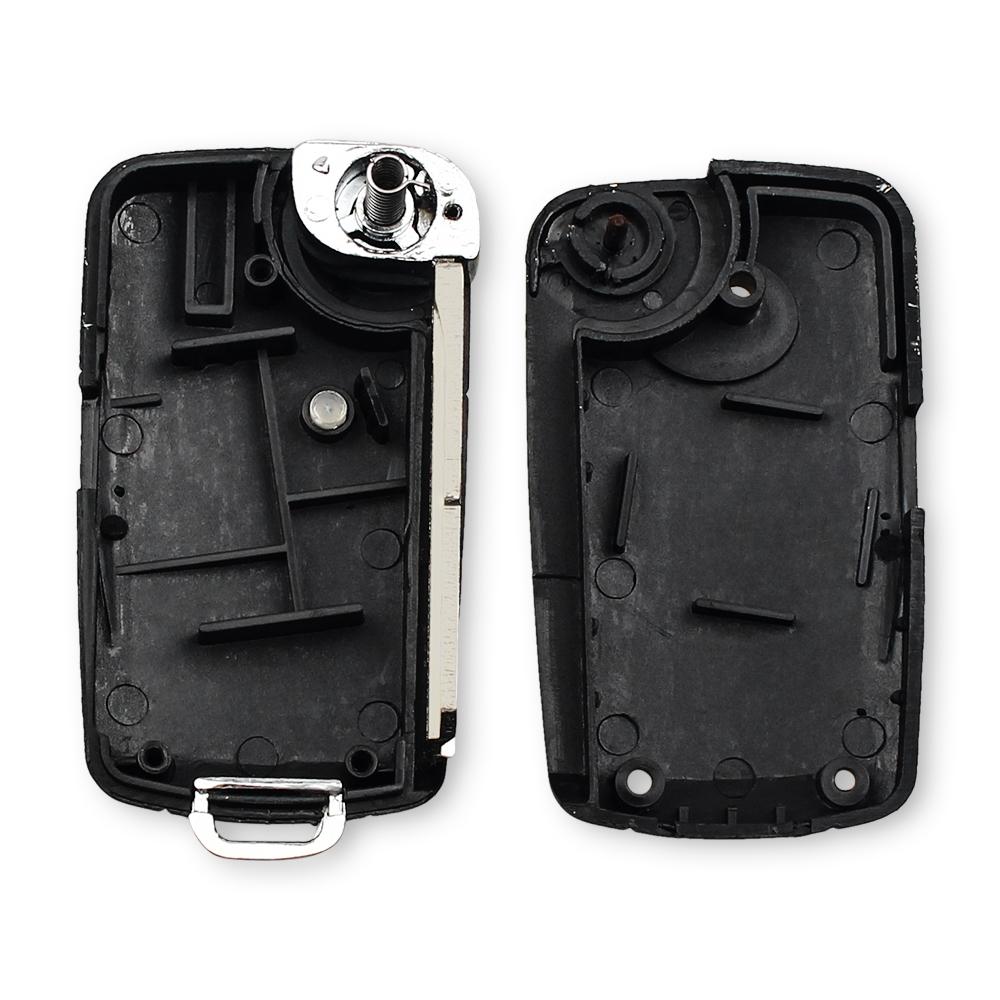 KEYYOU For Hyundai H1 Getz Accent For Kia Rio Picanto Carens Remote Key Shell Case Cover 1 Side Button Flip Folding Car Key Left