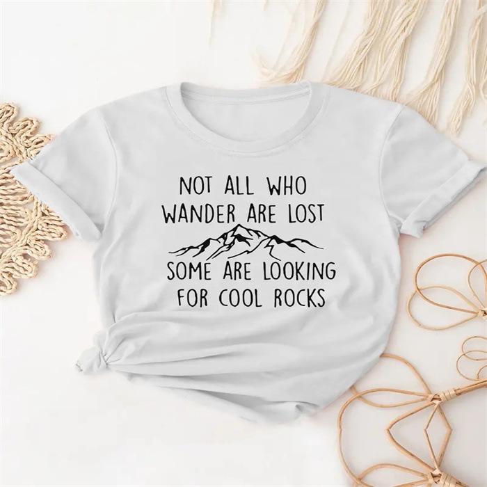 Summer Round Neck Printed Top Fashionable Casual Cute Short Sleeved Women's Pure Cotton T-shirts