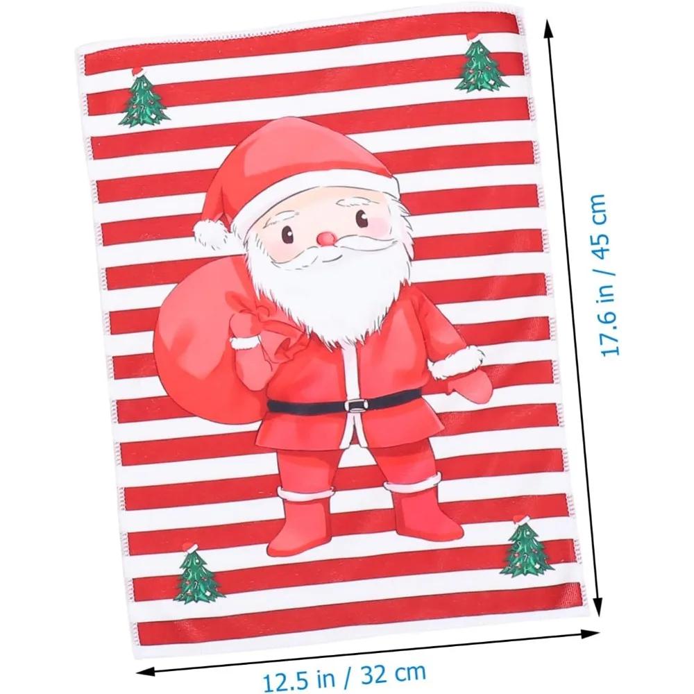 Kitchen Christmas Towels Hand Towels Xmas Santa Dish Towels Christmas Decorative Towel Gifts For Kitchen Holiday Xmas Bathroom