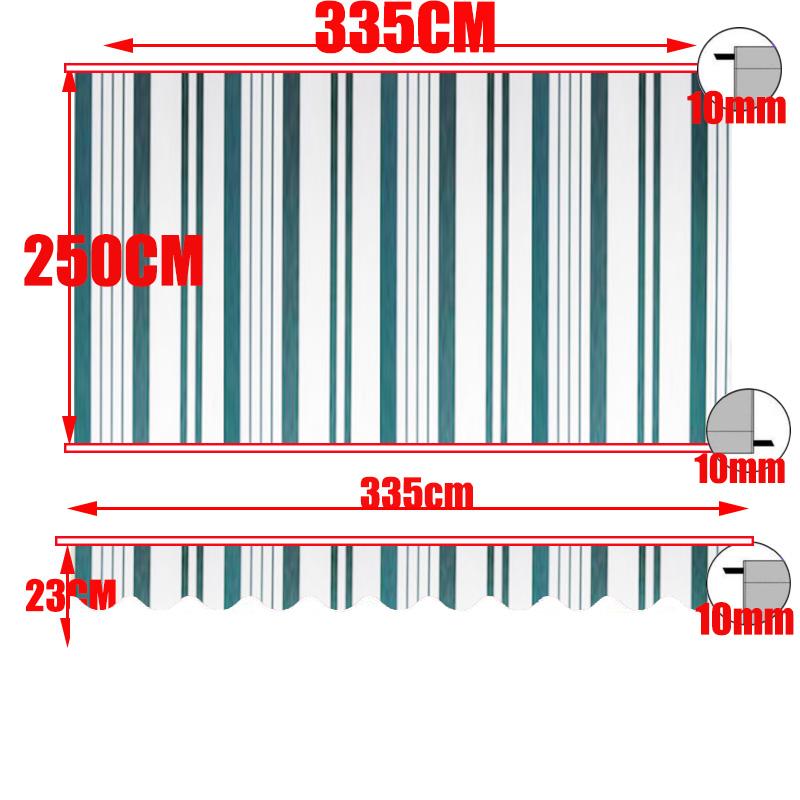 Tewango Custom Outdoor Awning Waterproof Fabric Store Curtain Balcony Canopy Cover UV Block Sunscreen Rain Tarp Strip Cloth