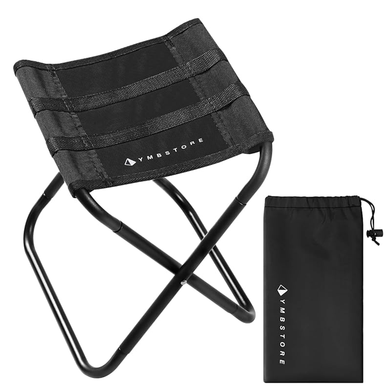 

folding chair outdoor chair compact super lightweight mini camp Fishing [YMB STORE] (black)
