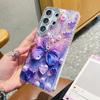 Sparkling Diamond Butterfly Pearl Pattern Case For Samsung S26 Ultra S25 S24 Plus S23 Ultra Soft Bling Glitter Silicone Cover