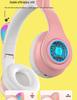 Cat Ear Luminous Bluetooth Headset B39: Foldable, Card Slot, Wireless Earbuds, Universal Compatibility