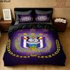 Rsc Anderlecht Pattern Bedding Uilt Set Uilt Cover Pillowcase Home Decoration Birthday Gift (1 * Duvet Cover + 2 * Pillowcase Without Core)