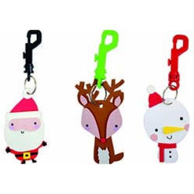 MegaCréa DIY - 17-piece Foam Christmas Keychain Kit To Make 3 Keychains