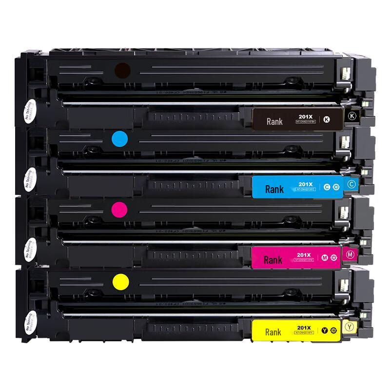 Gezhige Compatible 201A CF400A Toner Cartridge 4-Pack for HP