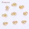 3mm 4mm 5mm 6mm 18K Gold Plated Brass Round Ball Bead Pendants For Necklaces Making,DIY Charms For Jewelry,Bracelets Accessories