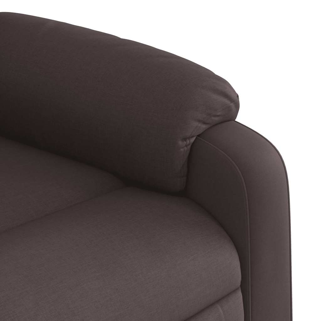 Electric Recliner Dark Brown Fabric