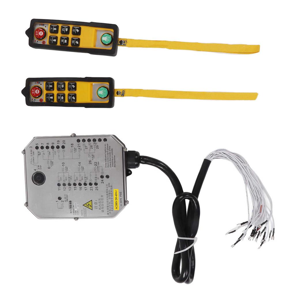Double Handle Crane Industrial Remote Control Fall Proof Water Proof Anti Acid Wireless Crane Remote Control AC380V