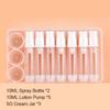 1 Set 5/10ML Clear Empty Refillable Airless Vacuum Pump Cream Lotion And Spray Sample Packing For Toiletries Portable Bottle Set