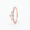 Rose Gold Shining Petal Snowflake Ring - Luxury Floral Surprise Gift