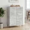 Sideboard Concrete Grey 66 x 34.5 x 91.5 cm Engineered Wood