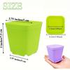 21 Set Vibrant Seedling Containers Colorful Square Plastic Flower Pots for Growing Succulent Plants with Trays Room Garden Decor