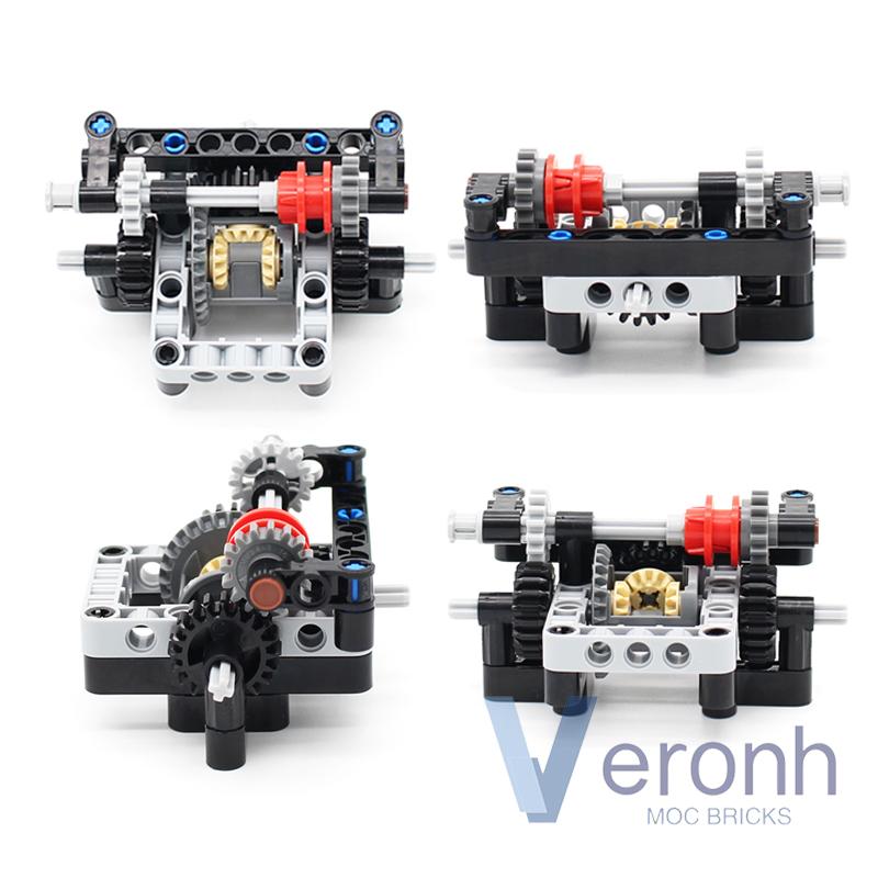 Off-Road Car Buggy Simple Adjustable Differential Lock Framed Kits MOC High-tech Building Blocks Assembly Technical Bricks Toys