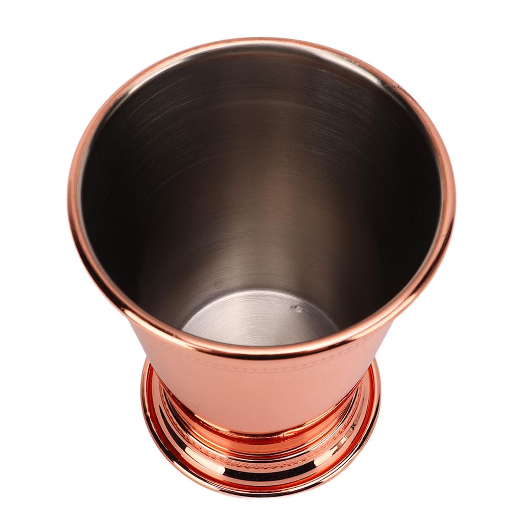 Cup Stainless Steel Elegant Retro High Stability Beaded Mint   Cup for Home