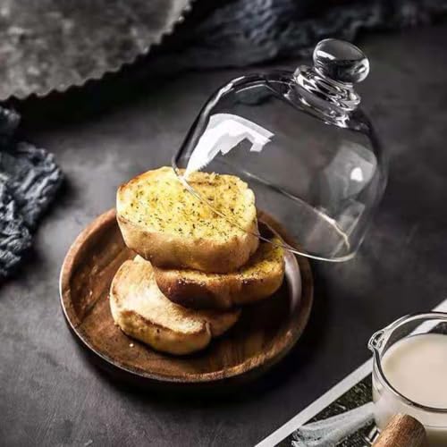Bandeja com Tampa de Vidro HOLIDYOYO, Prato de Comida Coberto, Suporte de Bolo em Cúpula, Forma de Cupcake com Tampa, Suporte de Bolo para Mesa de Sobremesas, Prato, Forma de Mini Bolo, Suporte para Bolo