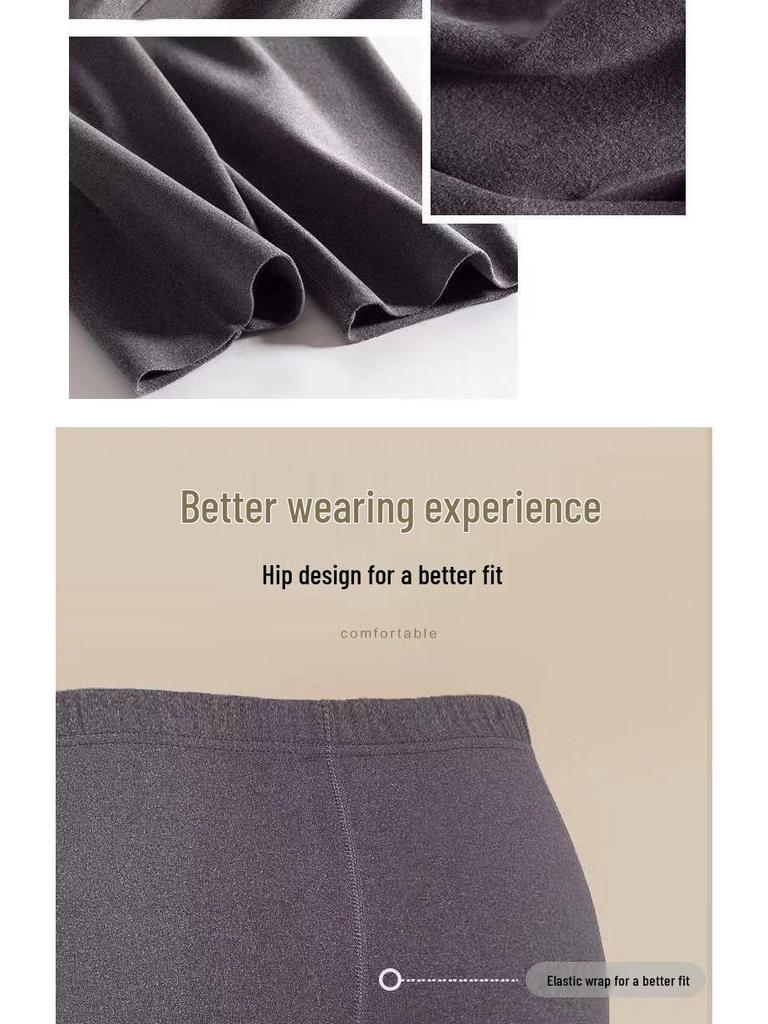 Pánské teplé sametové kalhoty se středně vysokým pasem a oboustranným provedením - Hřejivé základní kalhoty pro podzim-zimu