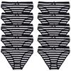 Cotton Panties for Woman Sexy Lace Underwear Briefs Set Lingerie Girls Ladies Bikini Underpants Striped Print Knickers 10Pcs/set