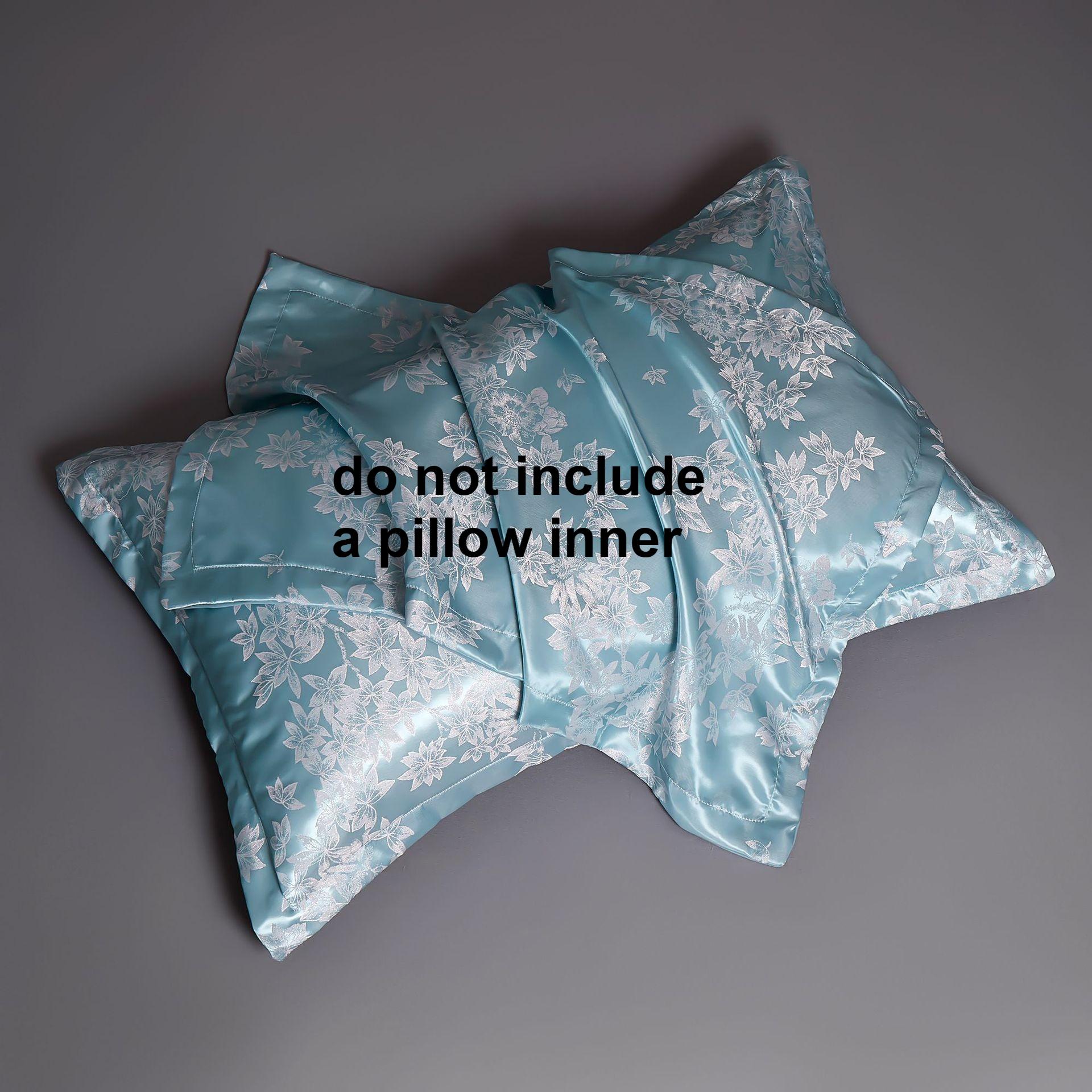 2pcs Ice Silk Pillowcase for Adults Cool Summer Pillow Cover Luxury European Jacquard Pillow Inner Case Home Bedding 48x74cm