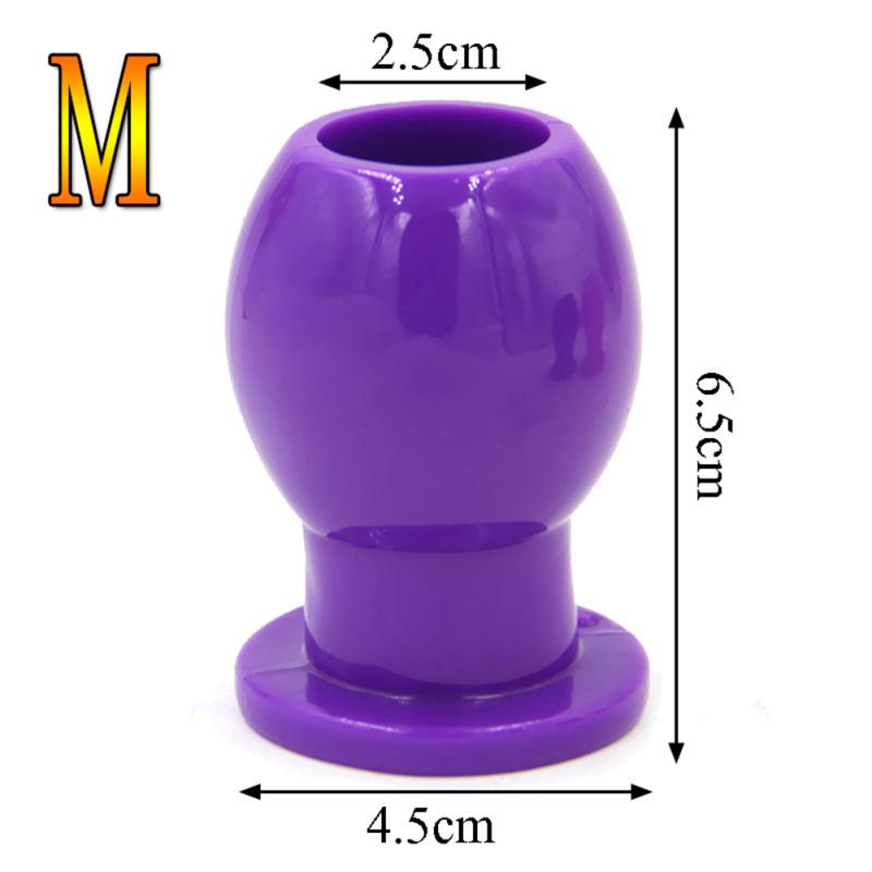 Flexible Glue Hollow Anal  Plug Massager Dilator Erotic Intimate Adult Sex Toys Masturbation