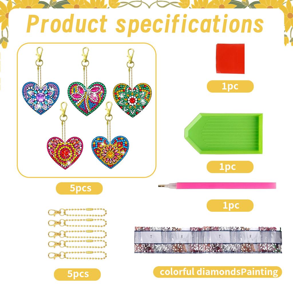 New Diy Acrylic Keychain, Special-Shaped Diamond Diamond Painting, Bag Car Decoration Small Pendant