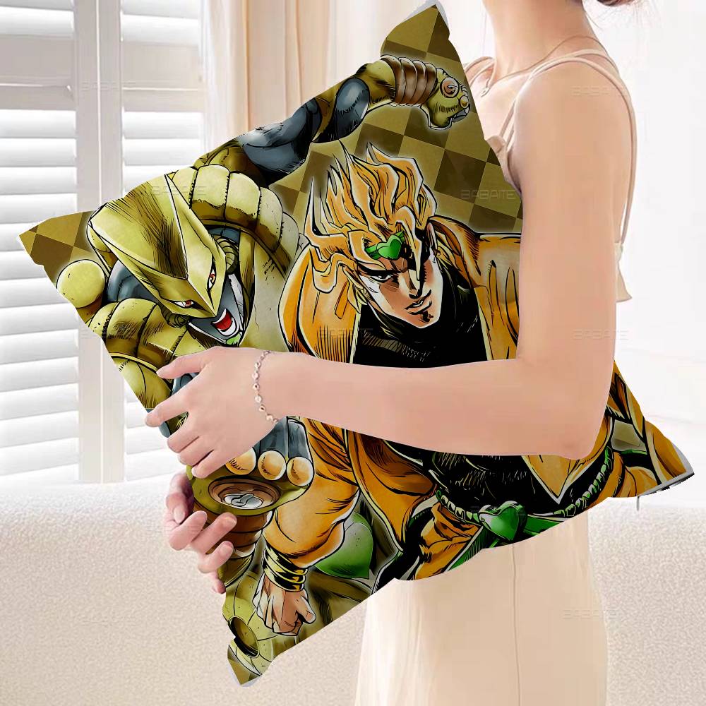 Anime JoJos Bizarre Adventure Cushion Cover Inches Farmhouse Decor Home Throw Pillow Covers for Couch Decorations