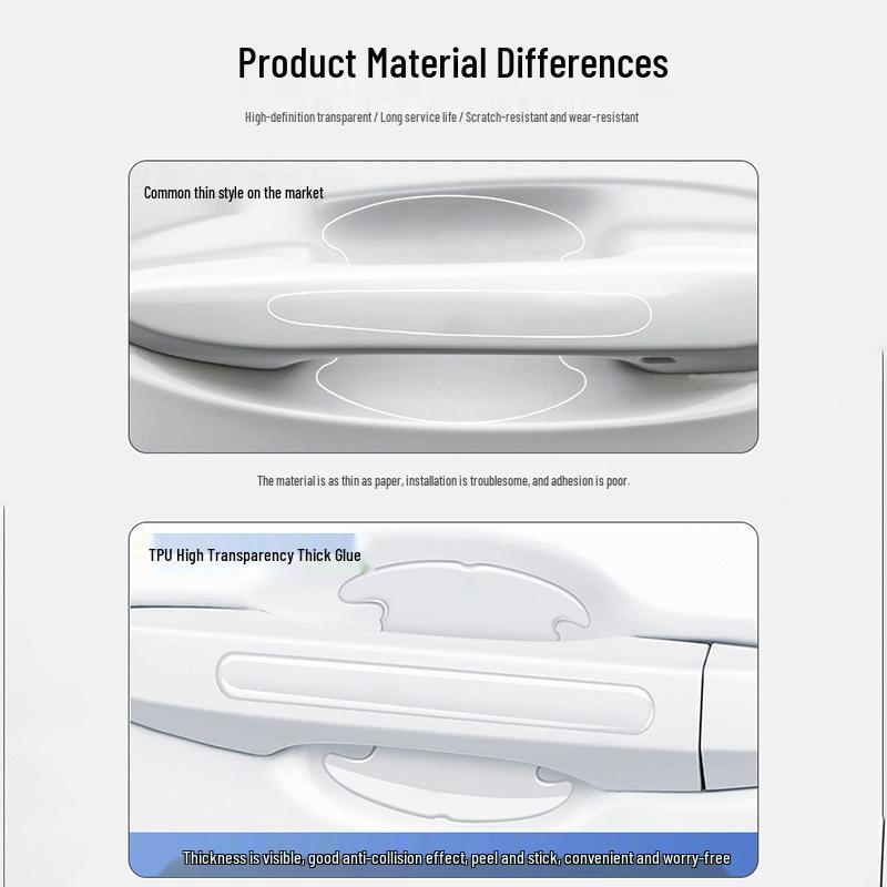 Universal Transparent Car Door Handle Protective and Decorative Anti-Scratch Sticker
