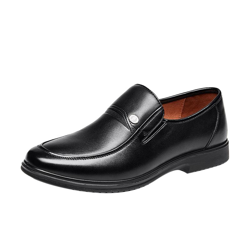 Kangnai Men s Leather Slip-on Business Casual Shoes 41