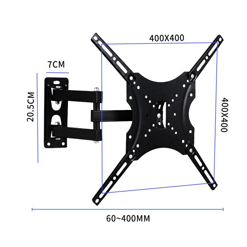 Multifunctional TV Wall Mount: LCD Monitor Retractable Swivel Bracket 117B-2