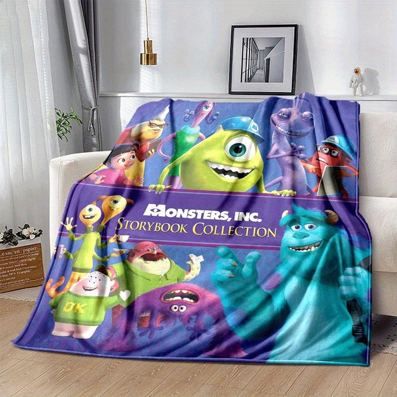 1pc Monsters, Inc Printing Blanket - Soft, All-Season Throw for Living Room, Bedroom,Personalized Gift with Adorable Cartoon Design