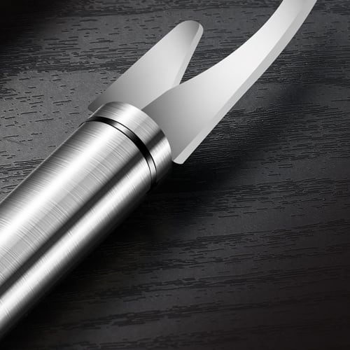 S-DEAL Shrimp Deveining Tool, Fish Scale Cutter, Food-Grade Stainless Steel Shrimp Peeler - Effective Seafood Tool with Double Heads, Shrimp Cleaning