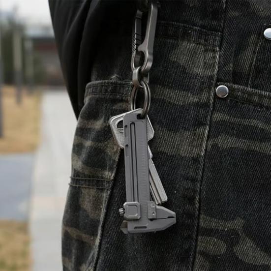 Mini Vernier Caliper Ruler with Precision Measurements Metal EDC Wrench Bottle Opener Outdoor Keychain Tool