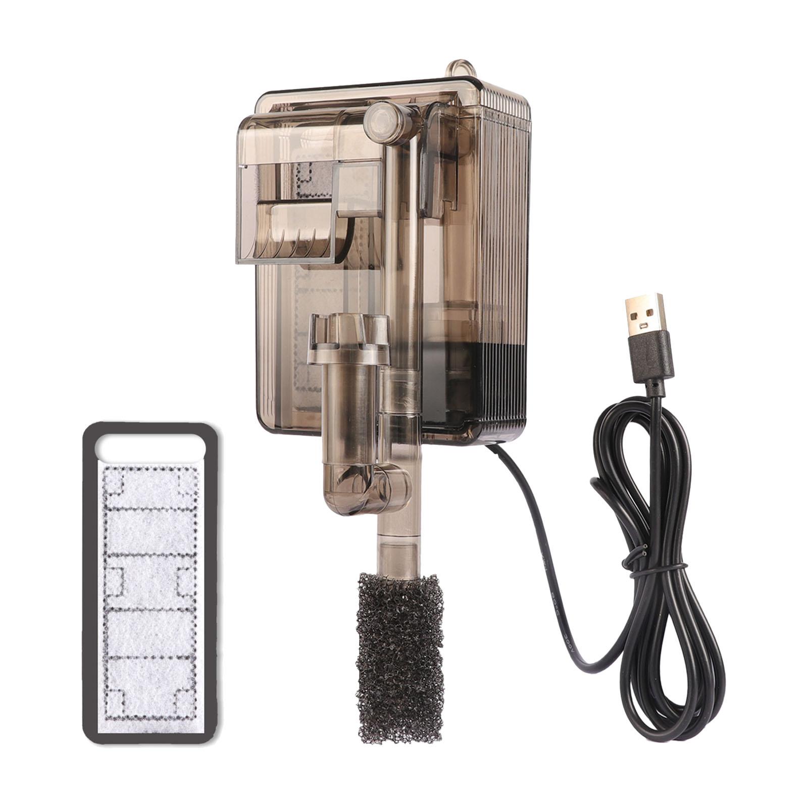 

Space Saving Aquarium Filter Adjustable Flow Surface Skimmer Filtration Device for Freshwater Saltwater Tank коричневый