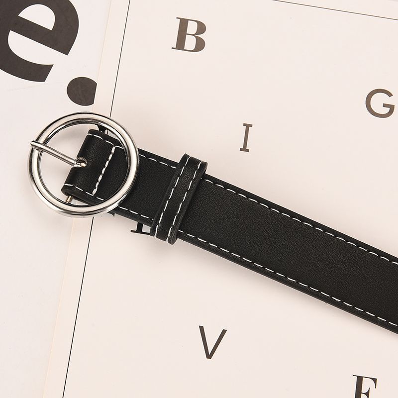 

New Sleek Womens Arrival Black And Brown Pu Belts With Fashionable Gold And Accents Silver Black Silver Round