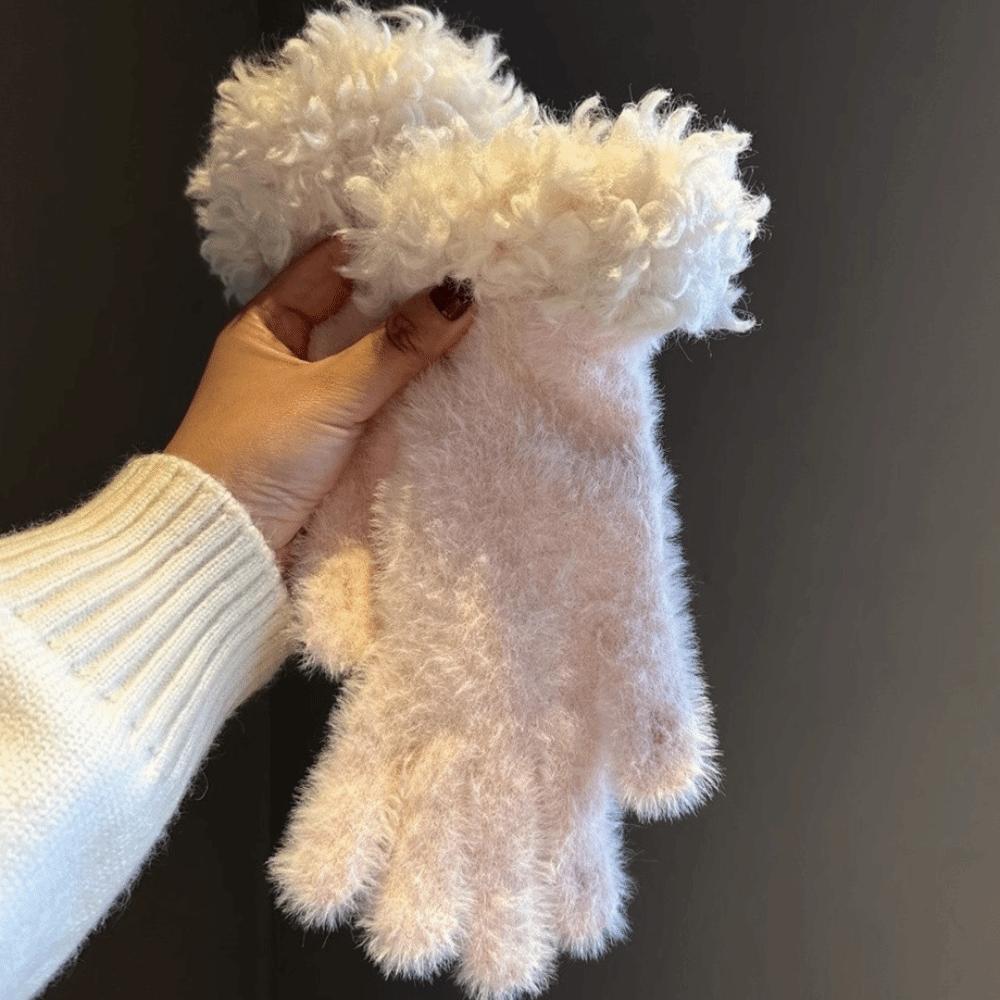 Touch Screen Cold-proof Gloves Thickened Warm Leisure Gloves Fashion Knitted Gloves  Women