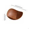 Fruit Platter Bowl WoodGrain Finish Wooden Thickened Tableware for Table Ebony L