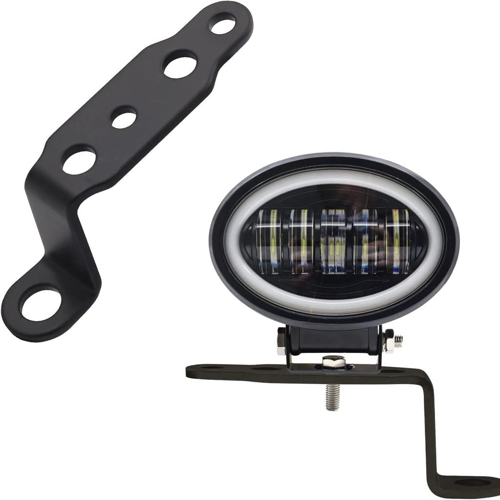 2pcs Motorcycle Mirror Mounting Bracket Motorcycle Fog Driving Light Support Relocation Bracket Metal Holder
