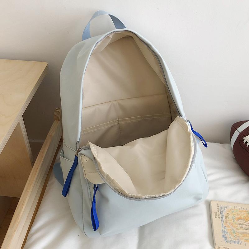 Middle School Student Contrast Color Schoolbag Women's Computer Backpack Lightweight Backpack