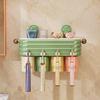 Wall-Mounted Toothbrush Cup Holder, No Punching Bathroom Toothpaste, Toothpaste, Toothware Storage Rack, Household Wall-Mounted Wall Mouthwash Cup Rac