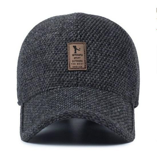 Herren Entenschnabelmütze: Dick, Warm, Ohrenschützend, All-Match-Design für Herbst/Winter