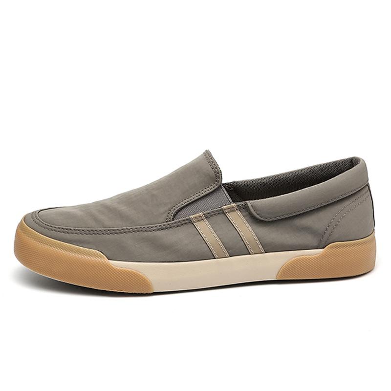 Spring New Mens Shoes Fashionable and Versatile Trendy Casual Men's Canvas Shoes Breathable Solid Color Low-top Cloth Shoes