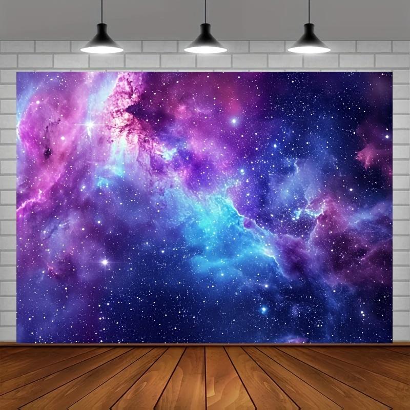 Galaxy background fabric, used for bedroom aesthetic space, starry sky, universe background, black lighting poster decoration