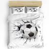 Soccer Football Net Sketch Printed Comfort Duvet Cover Pillow Case Home Textile Quilt Cover Boy Kid Teen Girl 3pcs Bedding Set