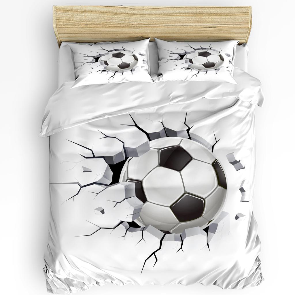 Soccer Football Net Sketch Printed Comfort Duvet Cover Pillow Case Home Textile Quilt Cover Boy Kid Teen Girl 3pcs Bedding Set