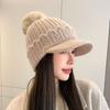 Hat Women's Winter Fleece Knitted Hat Cold-proof and Warm Ear Protector Cap Fashion Thickened Wool Hat