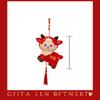 Soft Fluffy Year Of The Goat Plush Pendant With Lucky Blessing Embroidery For Spring Festival Decor New Year Gifts